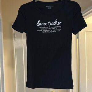 Black Dance Teacher T-Shirt - Size S